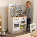 Kids Pretend Play Kitchen with Lights and Sounds and Storage