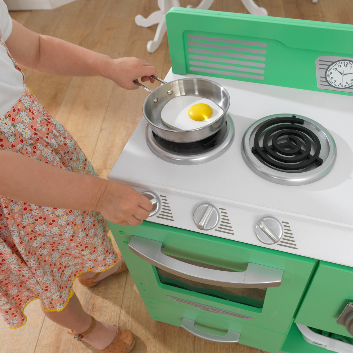 Kids Pretend Play Kitchen with Storage and Toy Refrigerator