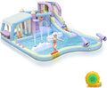 Inflatable Bounce House with Blower - Purple