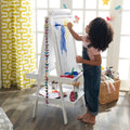 Kids Art Easel with Chalkboard - White
