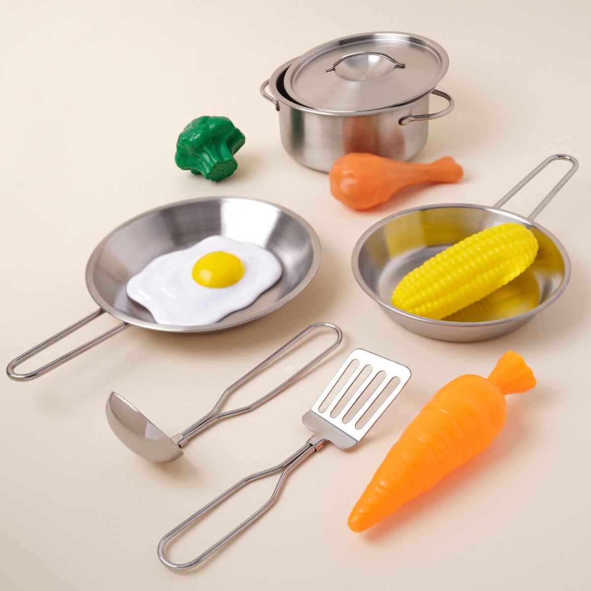 Deluxe Cookware Set with Food