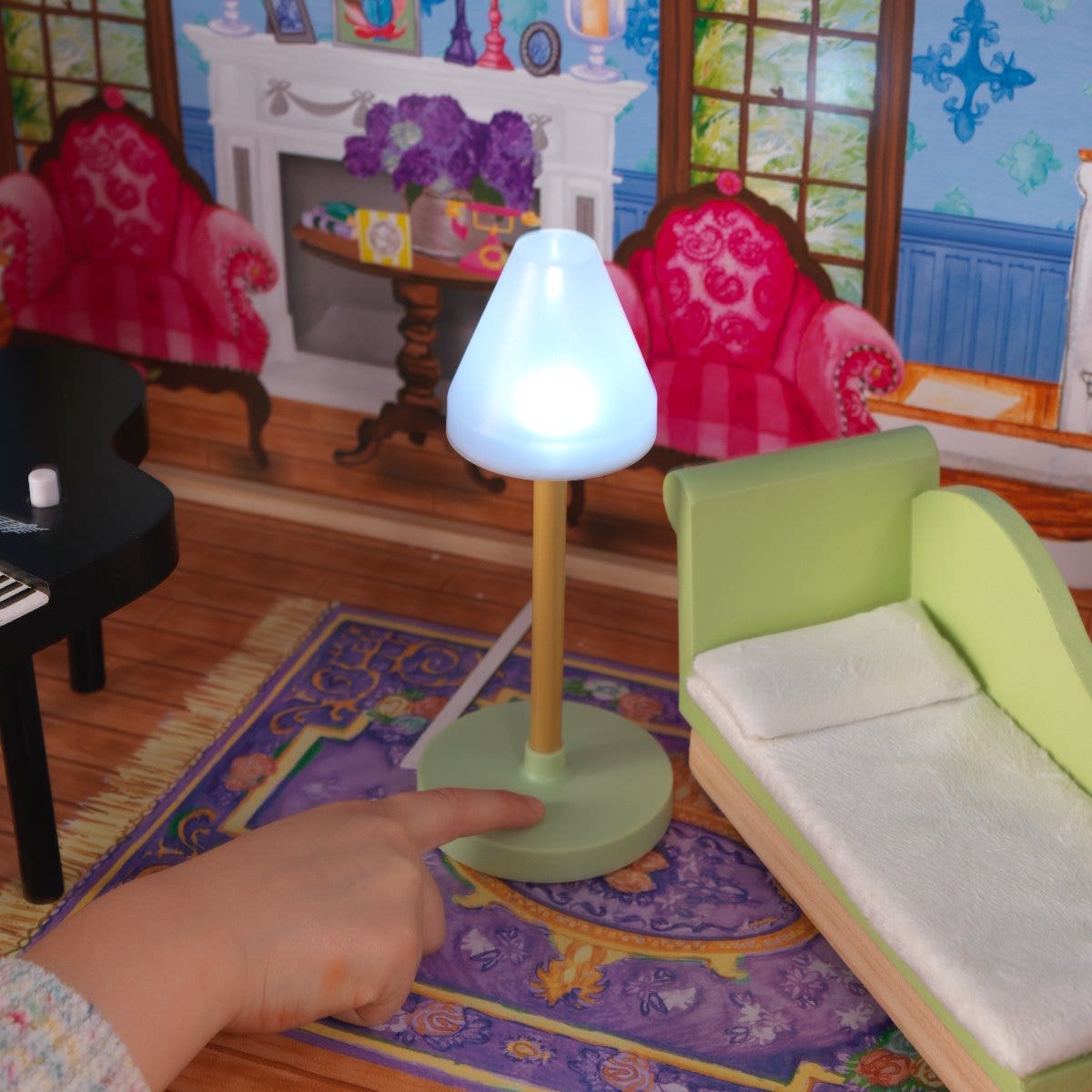Wooden Dollhouse with Elevator and Lights and Sounds