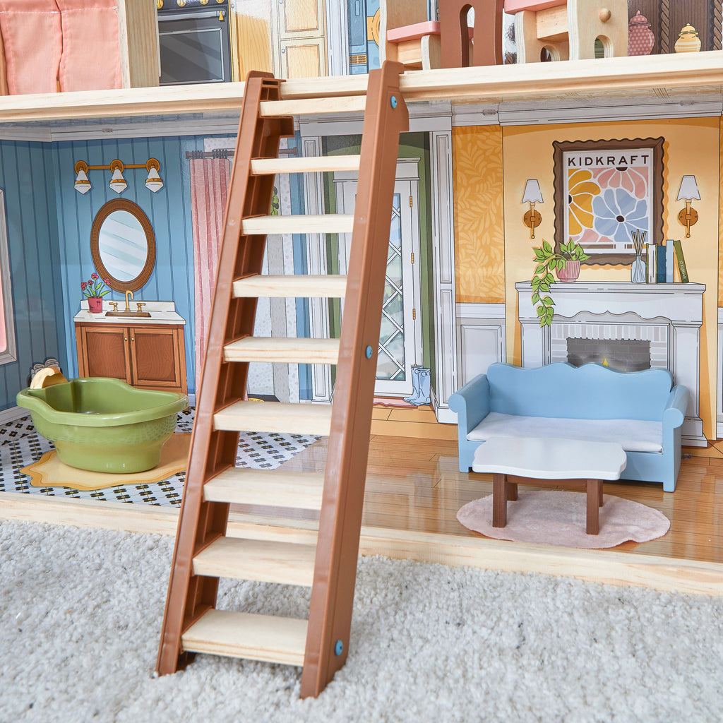 Wooden Dollhouse for Kids