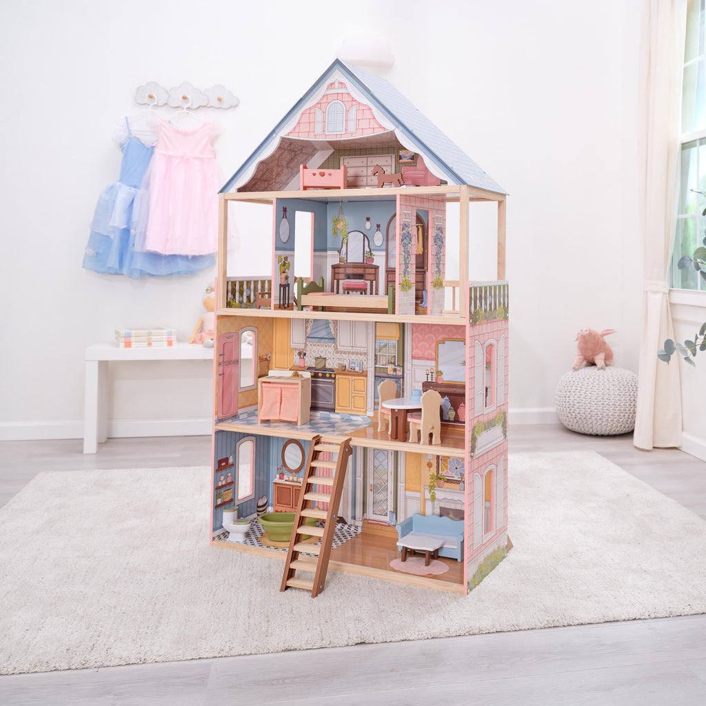 Wooden Dollhouse for Kids