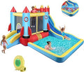 Inflatable Bounce House with Slide, Climbing Wall and Ball Pit
