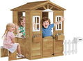 Wooden Playhouse with Bench and Mailbox - Yellow