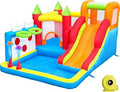 Inflatable Bounce House with Slide, Ball Pit and Basketball Hoop