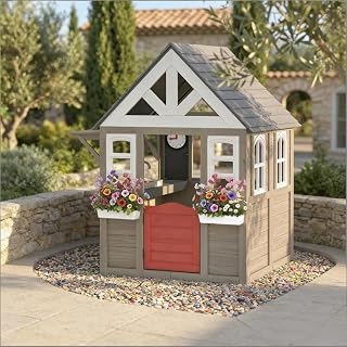 Wooden Outdoor Playhouse for Kids