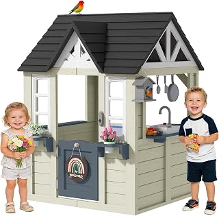 Wooden Outdoor Playhouse for Kids
