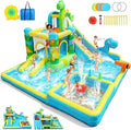Kids Inflatable Water Slide Bounce House with Slide, Splash Pool and Blower