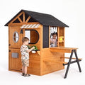 Wooden Outdoor Playhouse for Kids