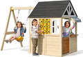 Wooden Outdoor Playhouse with Swing