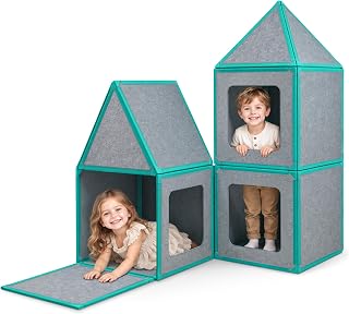 20-Piece Magnetic Fort Building Kit for Kids