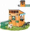 Outdoor Playhouse with Play Kitchen and Lights - Natural