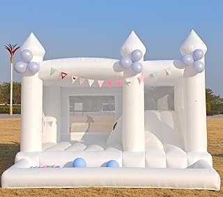 Inflatable Bounce House for Kids - White