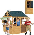 Wooden Playhouse with Windows, Door and Folding Design