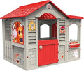Kids Plastic Playhouse - Beige / Red