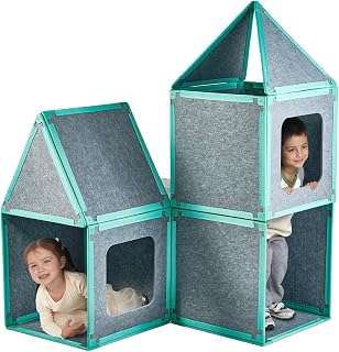 20-Piece Magnetic Fort Building Kit for Kids
