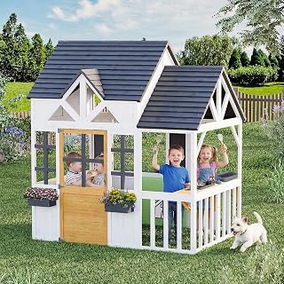 Wooden Outdoor Playhouse for Kids