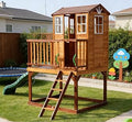Wooden Outdoor Playhouse with Slide