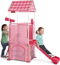 Kids Cottage Playhouse with Slide and Folding Design
