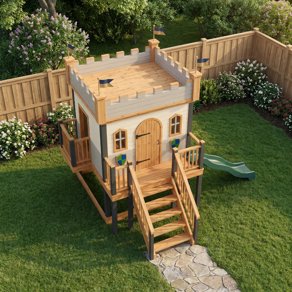 Little Knights Castle Playset with Green Slide
