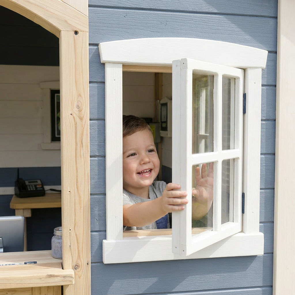Police Station Outdoor Playhouse for Kids