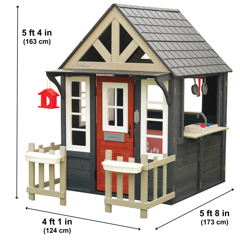 Outdoor Playhouse with Chalkboard - Navy