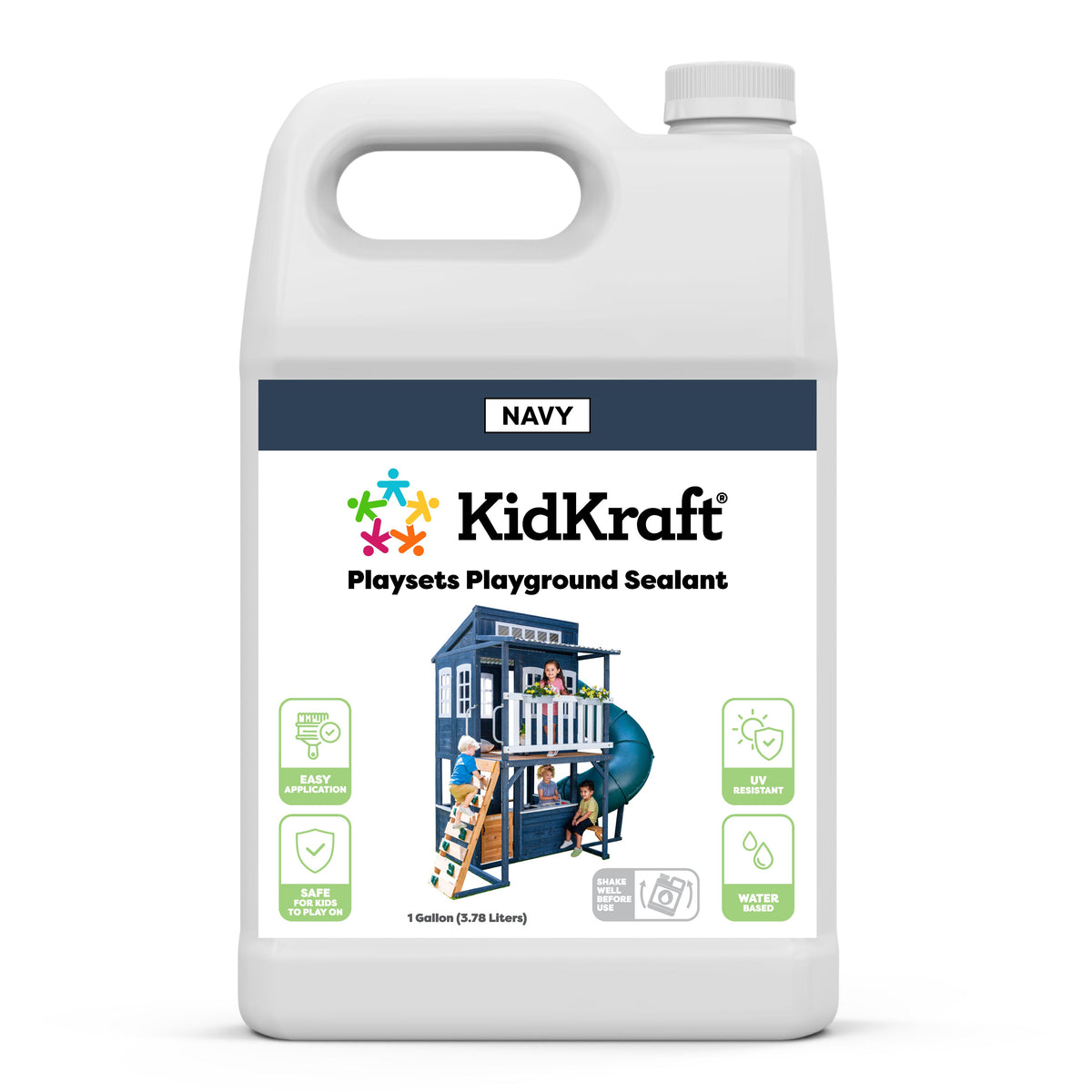 Outdoor Playset Wood Stain and Sealant, 1 Gallon - Navy