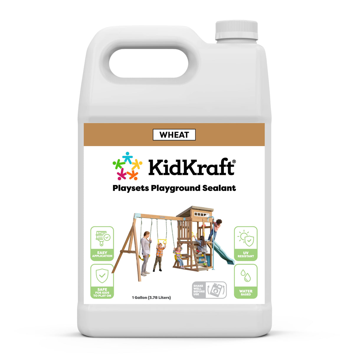 Outdoor Playset Wood Stain and Sealant, 1 Gallon - Wheat