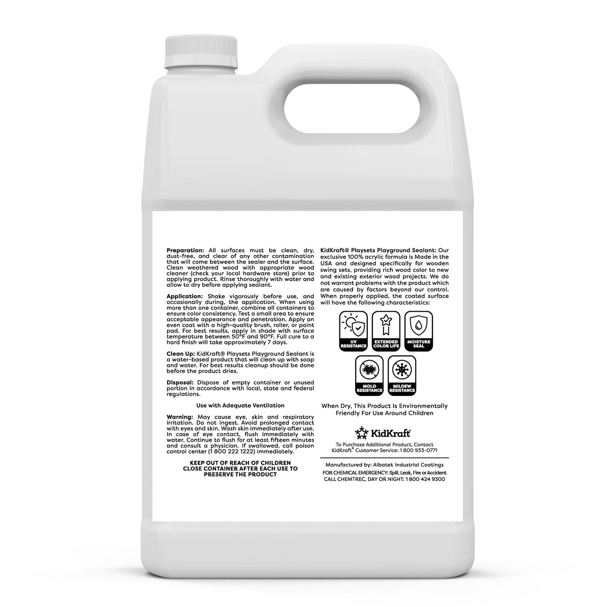 Outdoor Playset Wood Stain and Sealant, 1 Gallon - Wheat