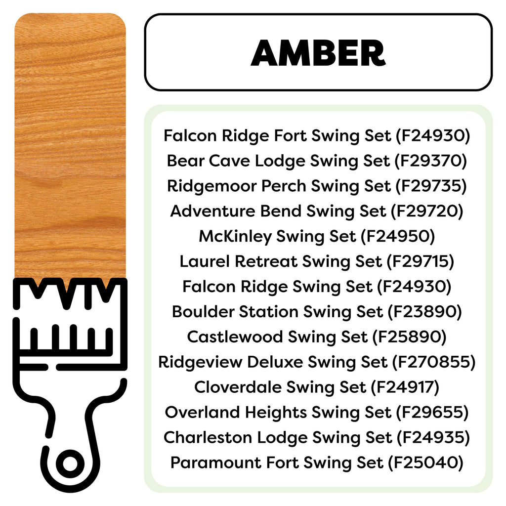 Outdoor Playset Wood Stain and Sealant, 1 Gallon - Amber