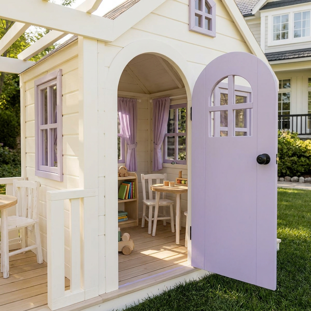 Lavender Cottage Garden Playhouse with Porch