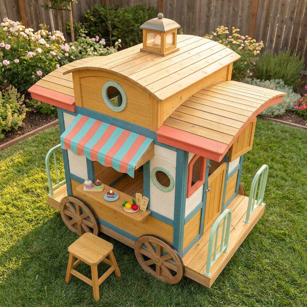 Treat Wagon Garden Playhouse for Kids
