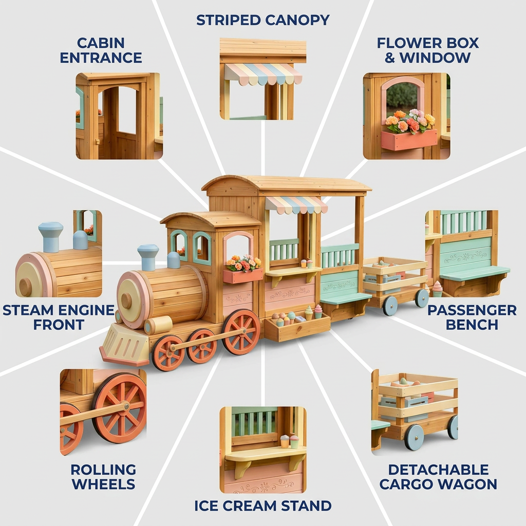 Pastel Railway Treat Train Garden Playset