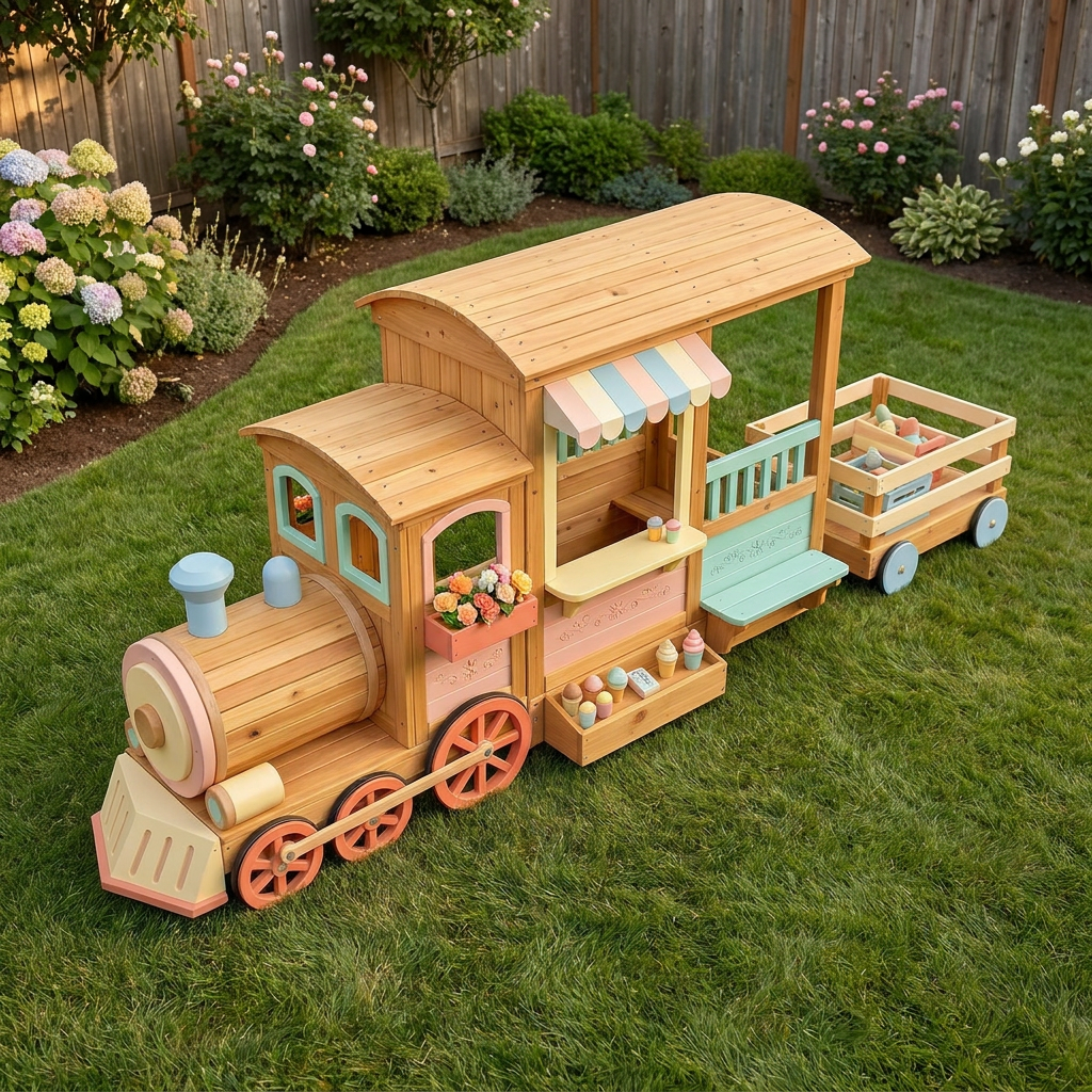 Pastel Railway Treat Train Garden Playset