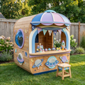 Space-Themed Snack Stand Playhouse for Kids