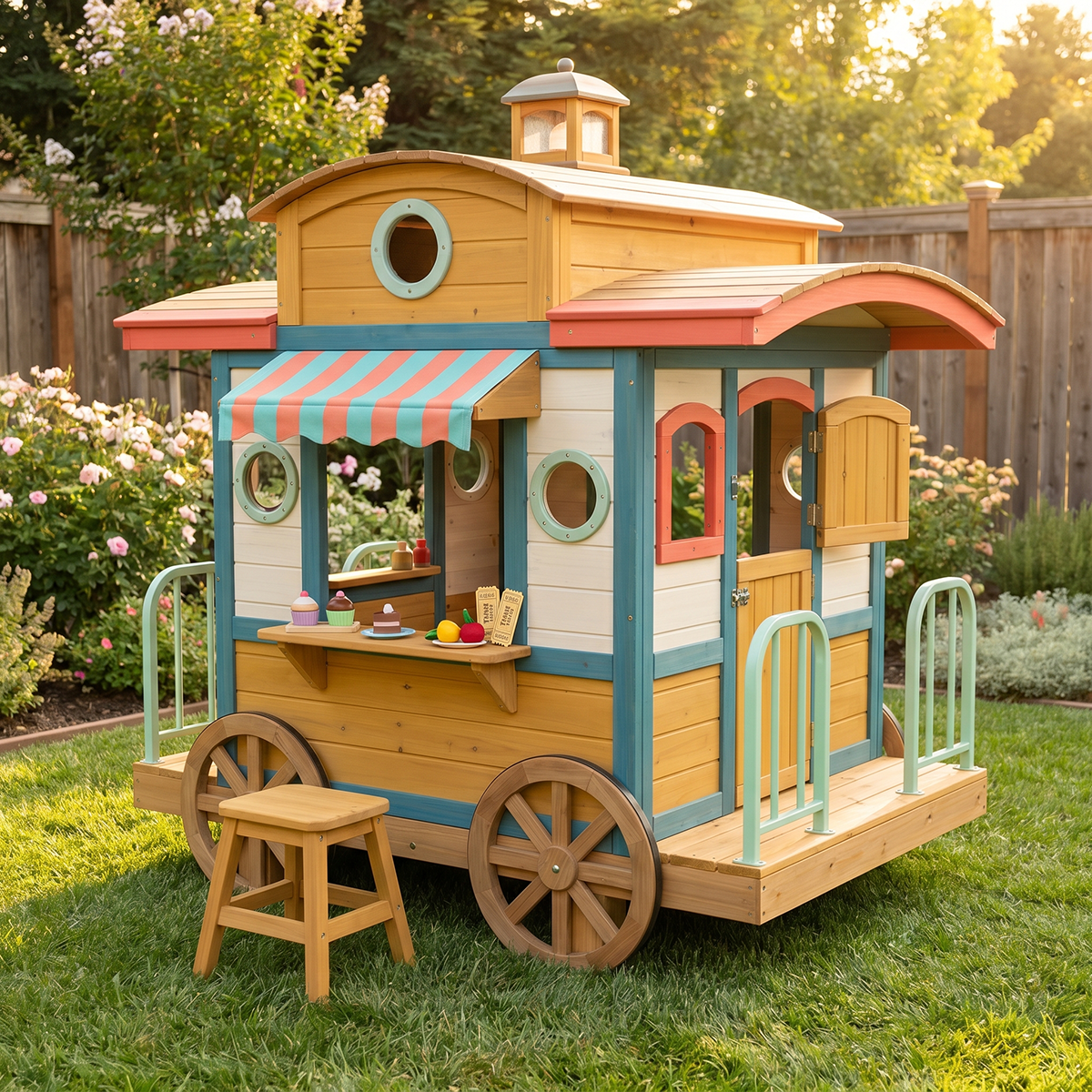 Treat Wagon Garden Playhouse for Kids