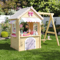Candy-Themed Kids Playhouse with Swing Set
