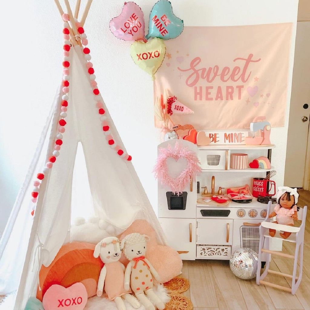 Kids Pretend Play Kitchen with Storage - White