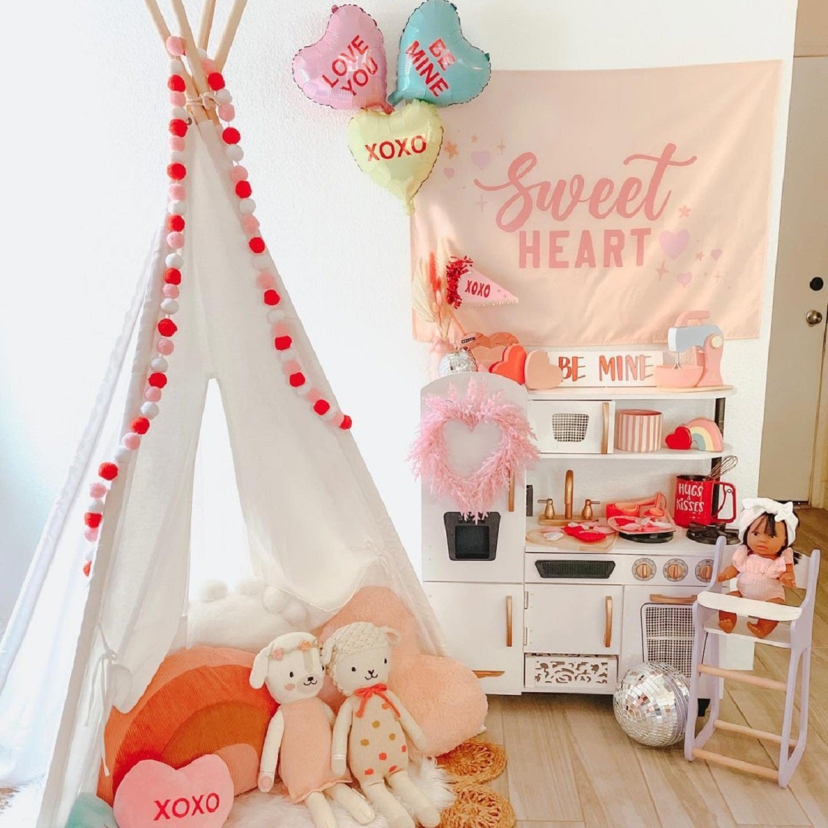 Kids Pretend Play Kitchen with Storage - White