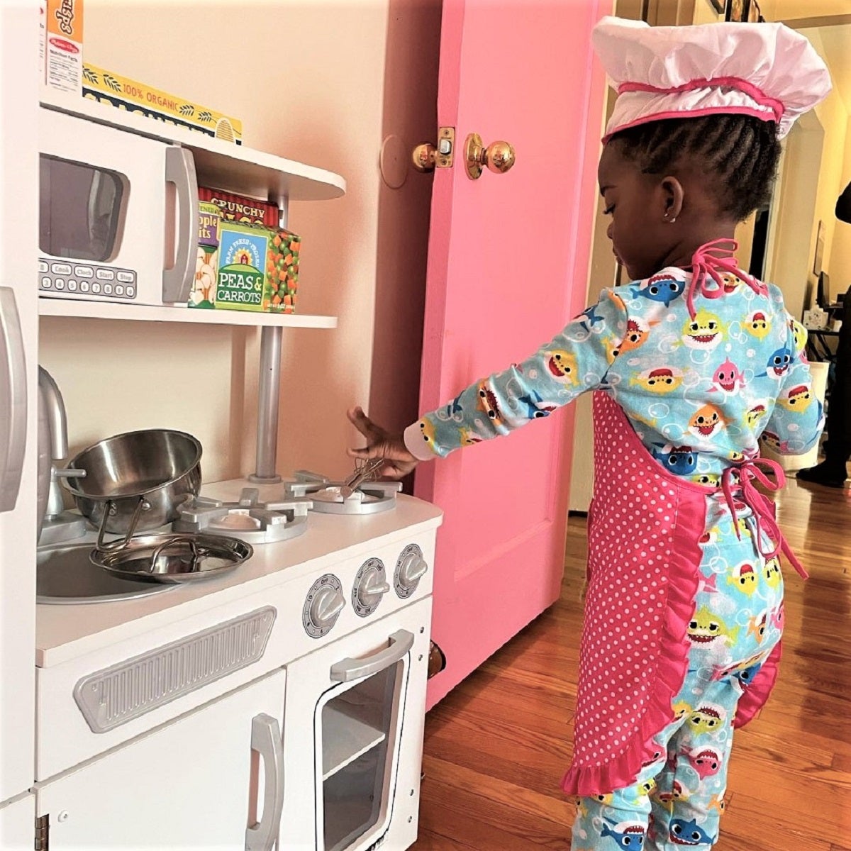 Kids Pretend Play Kitchen with Storage - White